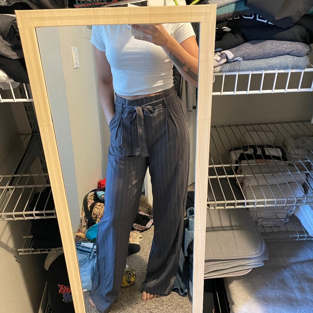 Business casual wide leg dress pant